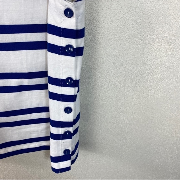 Anthropologie Maeve Sailor Cowl-Neck-Top Blue - Picture 6 of 8